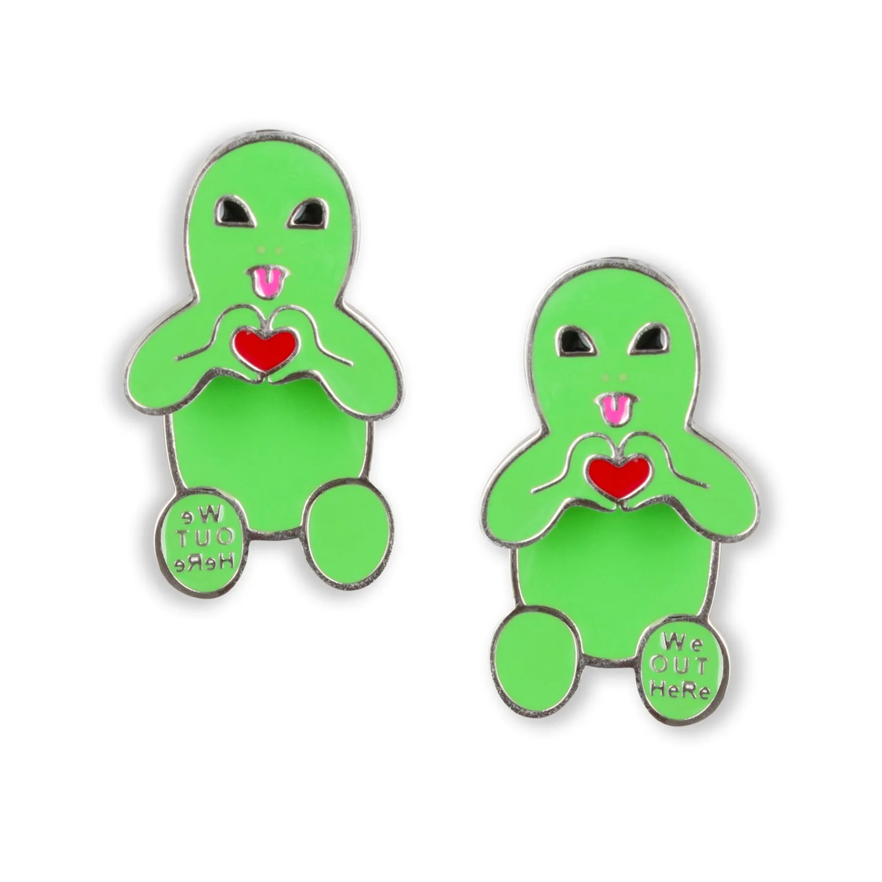 Ripndip Womens|Accessories<Alien Loves Earring Set (Green)