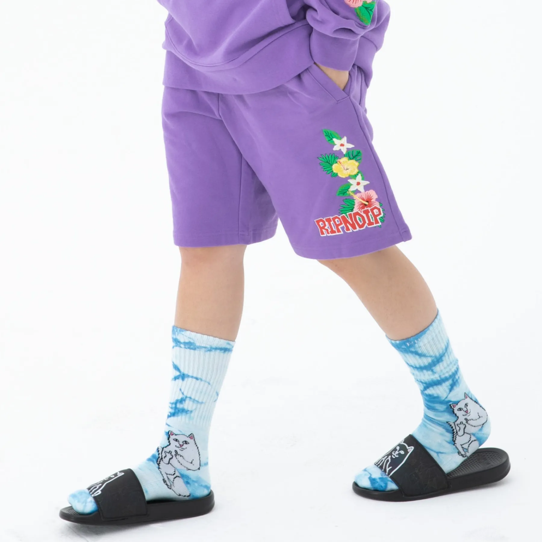 Ripndip Sweats|Shorts<Aloha Nerm Sweatshorts (Lavender)