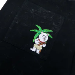 Ripndip Sweats|Shorts<Aloha Nermal Sweatshorts (Black Mineral Wash)