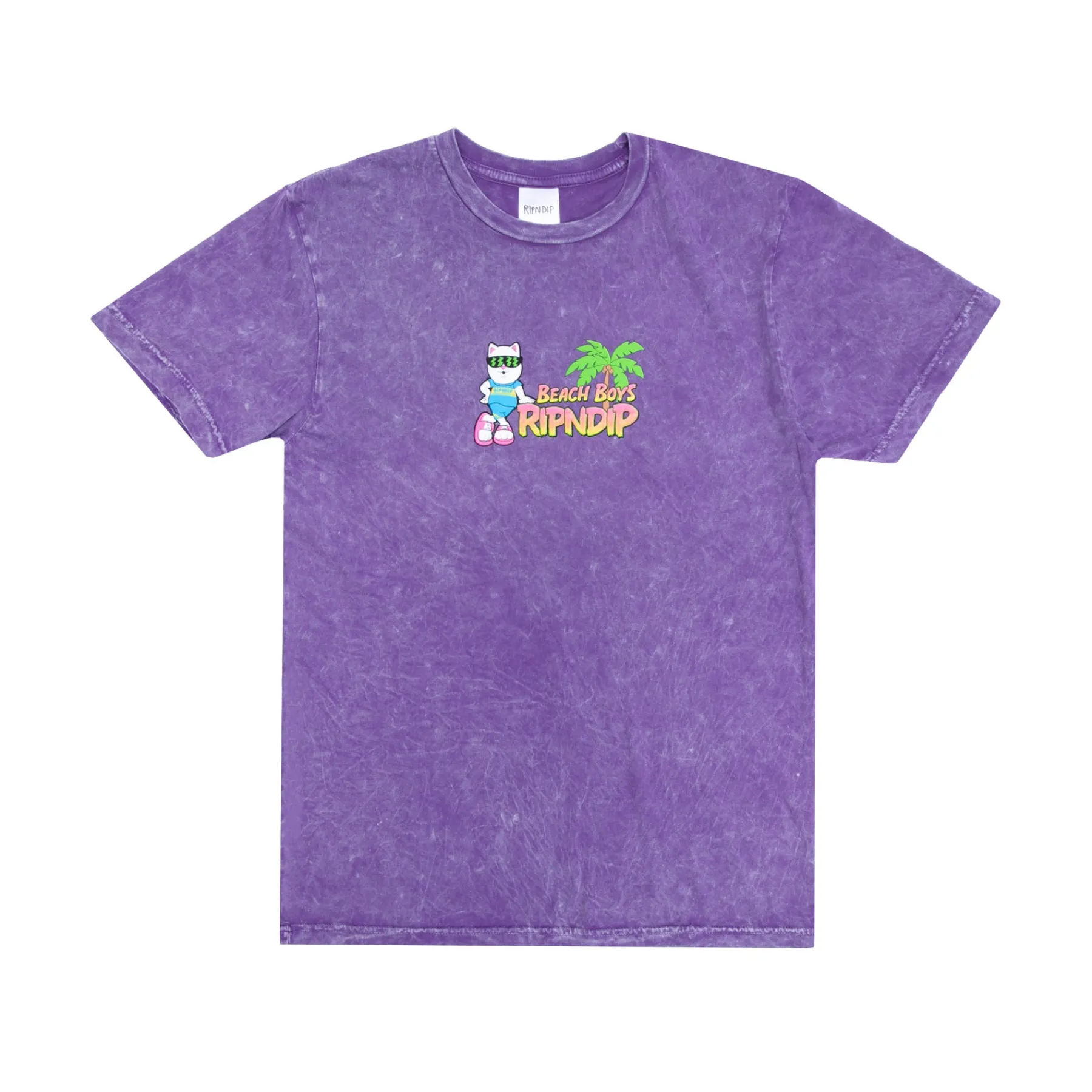 Ripndip Short Sleeve Tees<Beach Boys Tee (Purple Mineral Wash)