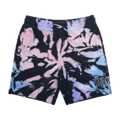 Ripndip Sweats|Shorts<Blaze Sweatshorts (Black/Peach/Purple Tie Dye)