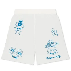 Ripndip Shorts|Womens<Blonded Knit Reversible Womens Shorts (Off White)