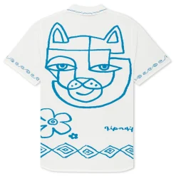 Ripndip Button Ups<Blonded Knitted Reversible Button Up (Off White)