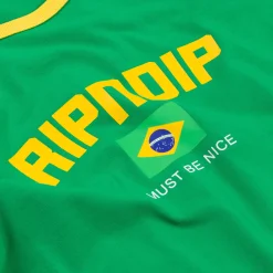 Ripndip Womens|Womens<Brazil Cropped Ringer Tee (Green/Yellow)