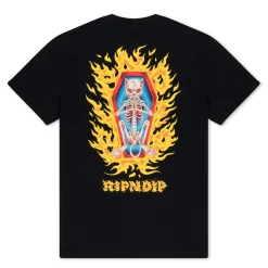 Ripndip Short Sleeve Tees<Burn In Heck Tee (Black)