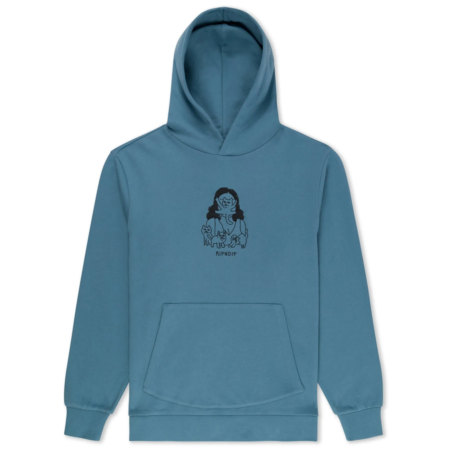 Ripndip Hoodies / Crewnecks<Cat Lady Hoodie (Slate)