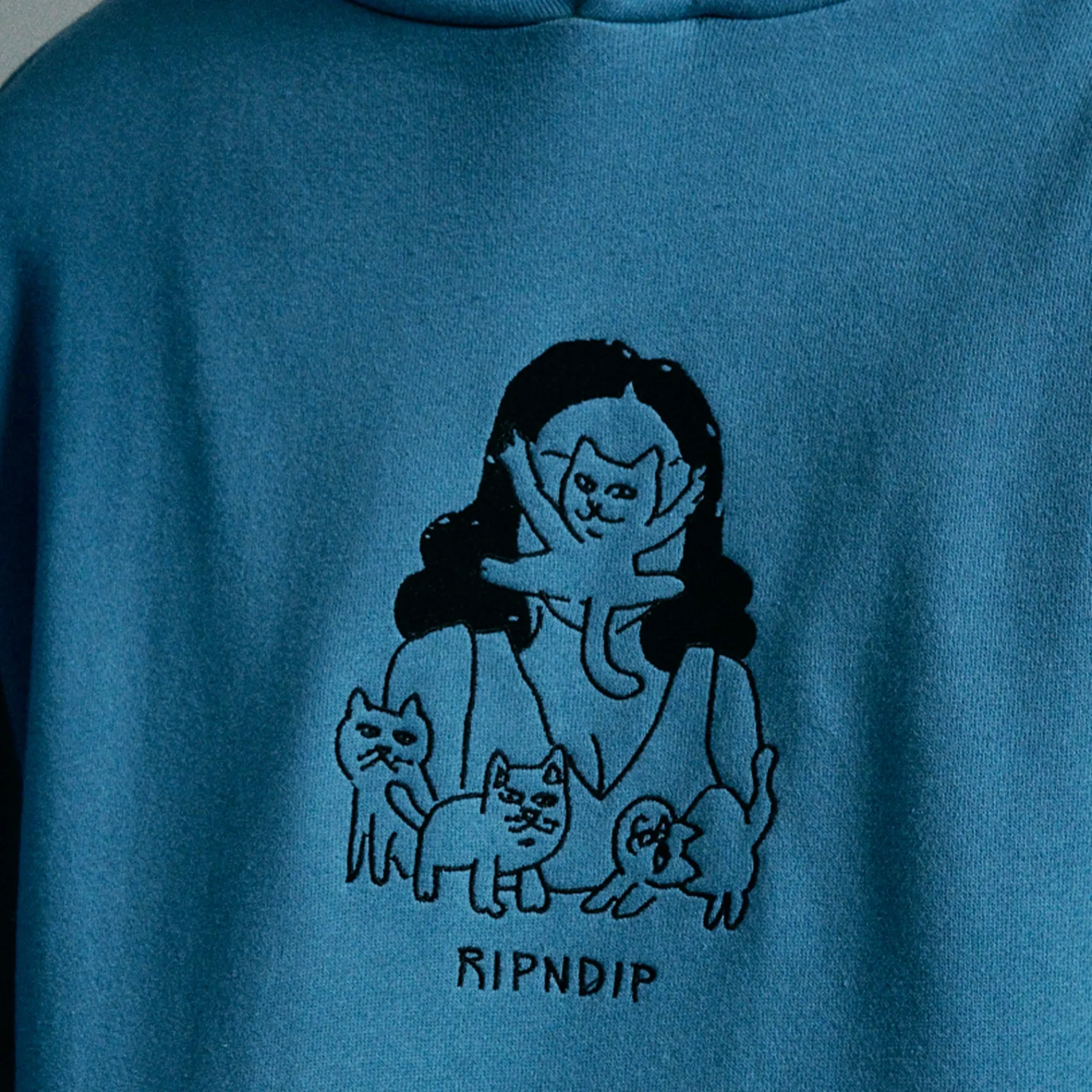 Ripndip Hoodies / Crewnecks<Cat Lady Hoodie (Slate)