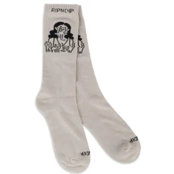 Ripndip Socks|Stocking Stuffers<Cat Lady Socks (Oatmeal Heather)