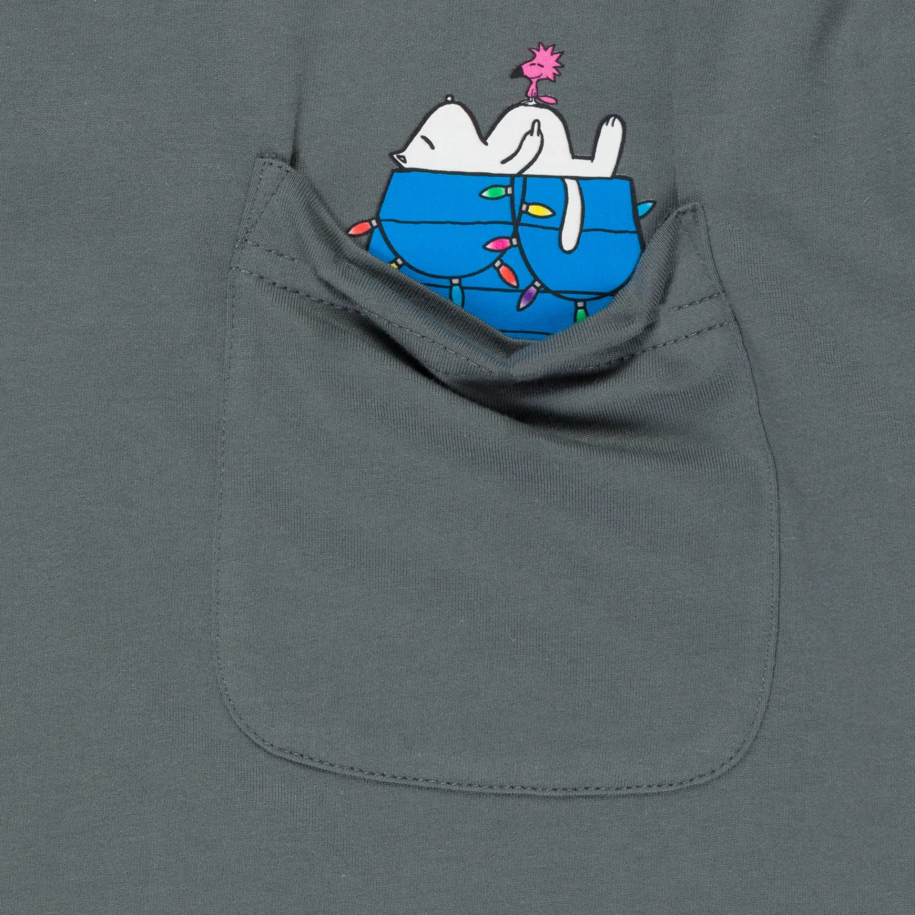 Ripndip Short Sleeve Tees|Christmas Items<Christmas Nerm Pocket Tee (Charcoal)