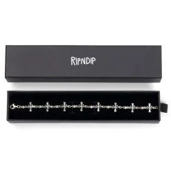 Ripndip Jewelry|Accessories<Chrome Cross Bracelet (Silver)