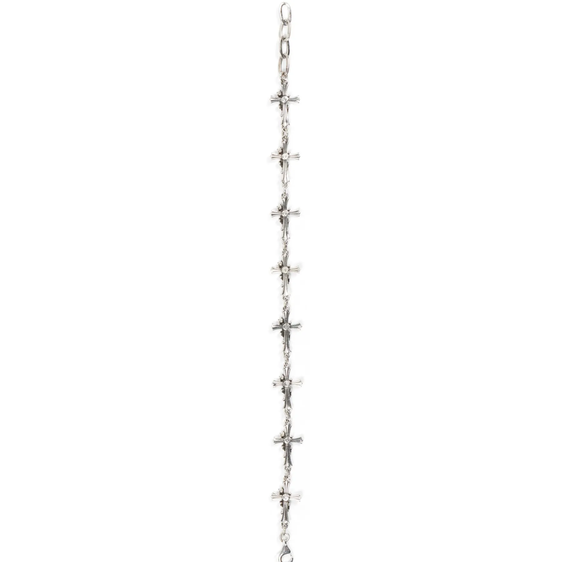 Ripndip Jewelry|Accessories<Chrome Cross Bracelet (Silver)