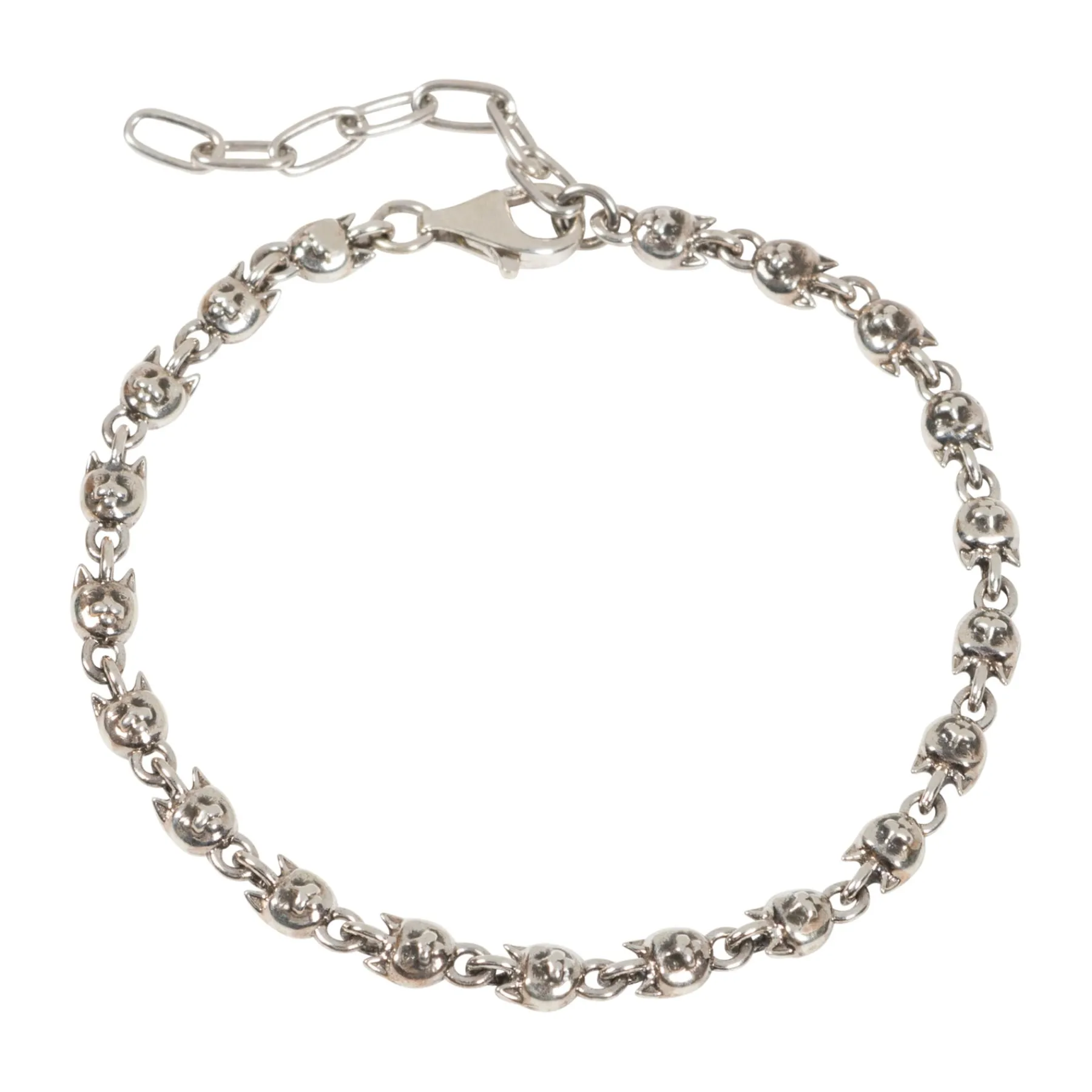 Ripndip Accessories|Womens<Chrome Kitty Bracelet (Silver)
