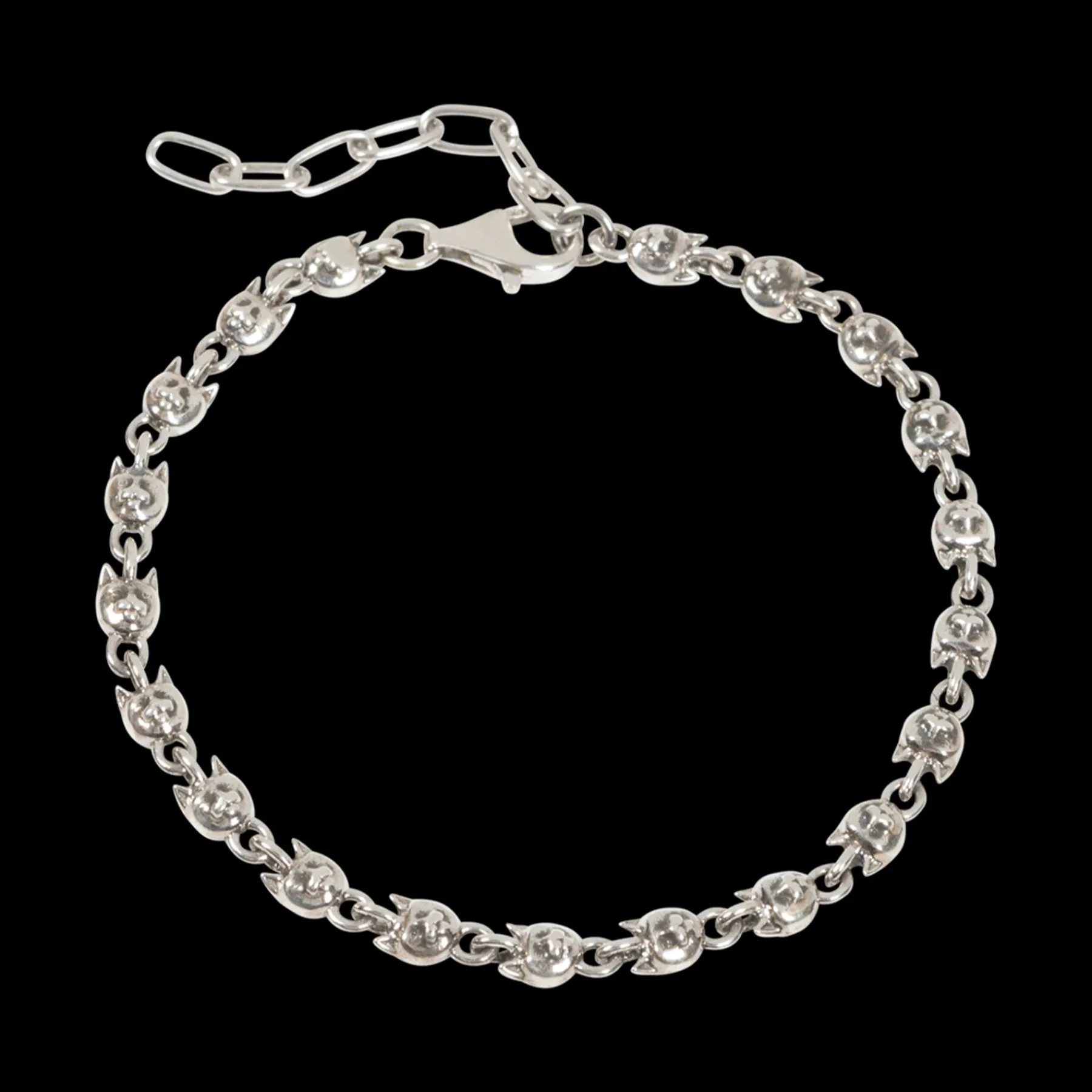 Ripndip Accessories|Womens<Chrome Kitty Bracelet (Silver)