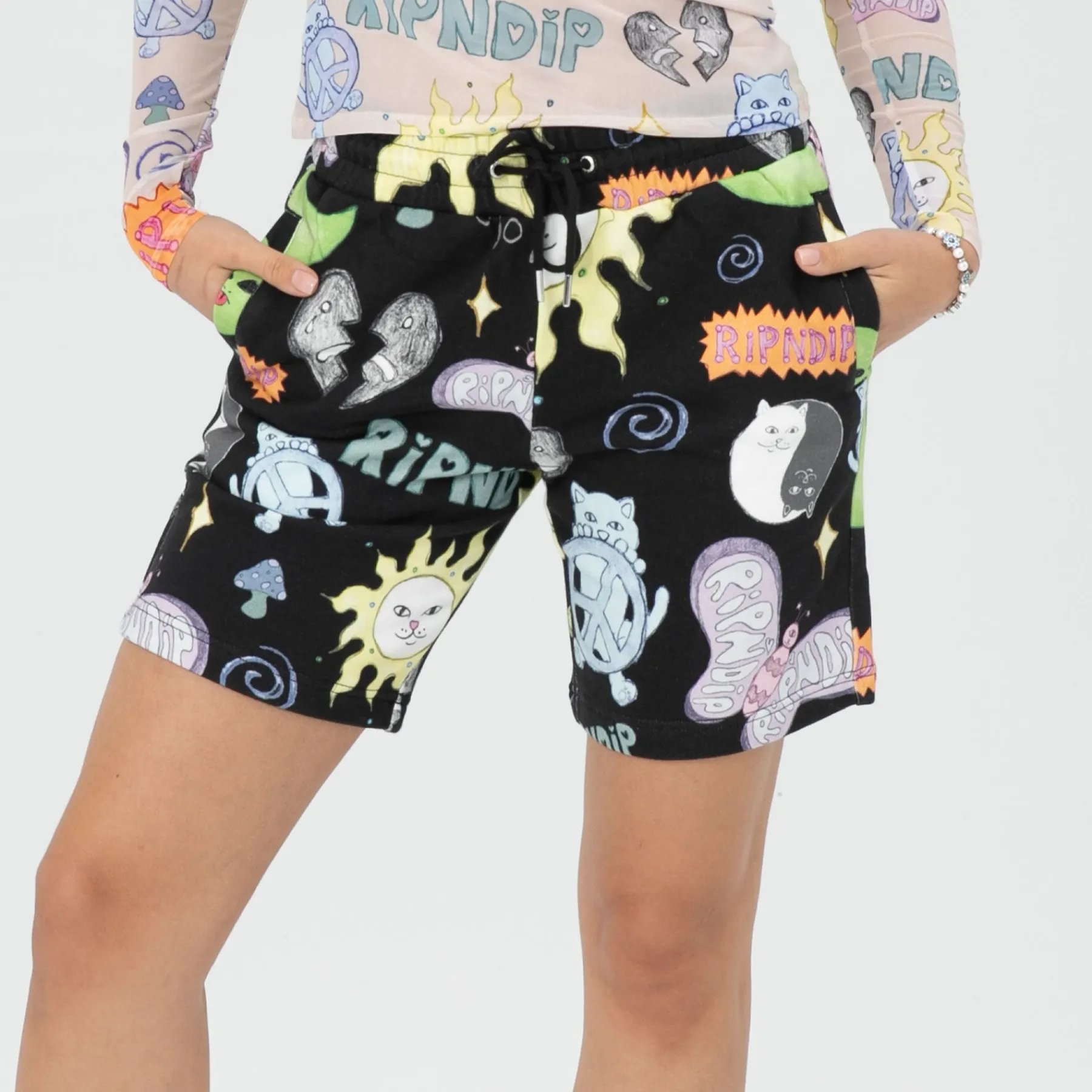 Ripndip Sweats|Shorts<Circo Loco Sweatshorts (Black)