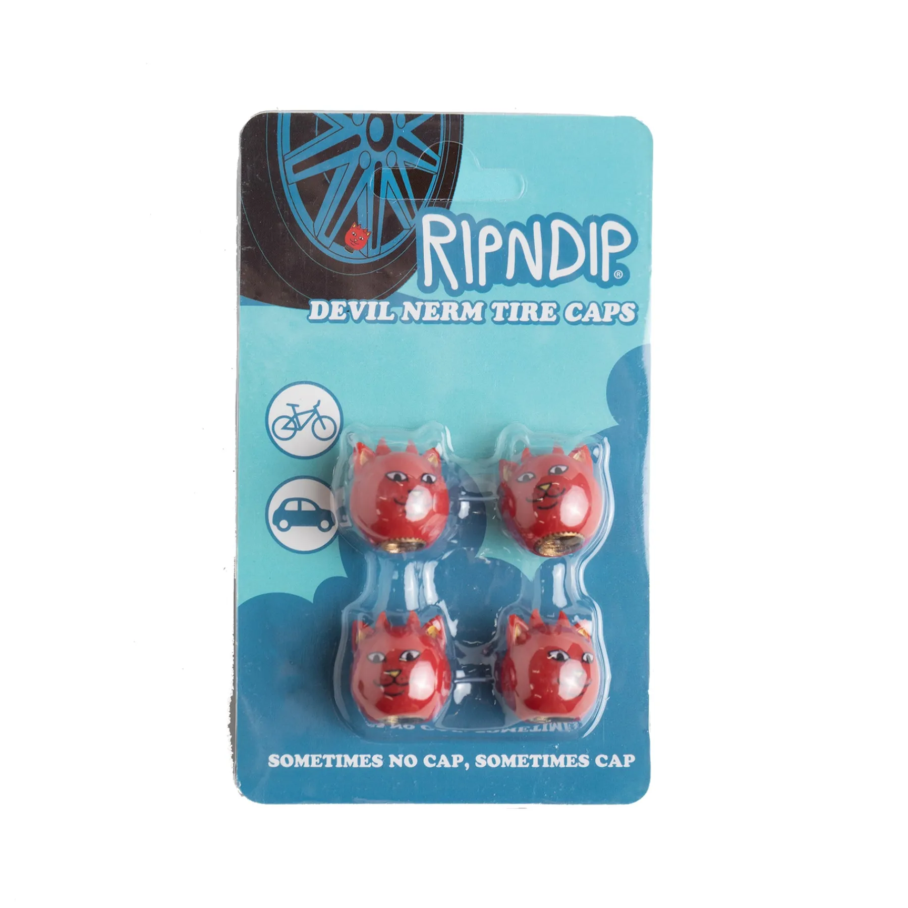 Ripndip Stocking Stuffers|Car Accessories<Devil Nerm Tire Caps (Red)