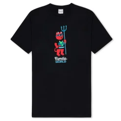 Ripndip Short Sleeve Tees|Stocking Stuffers<DevilNerm World Tee (Vintage Black)