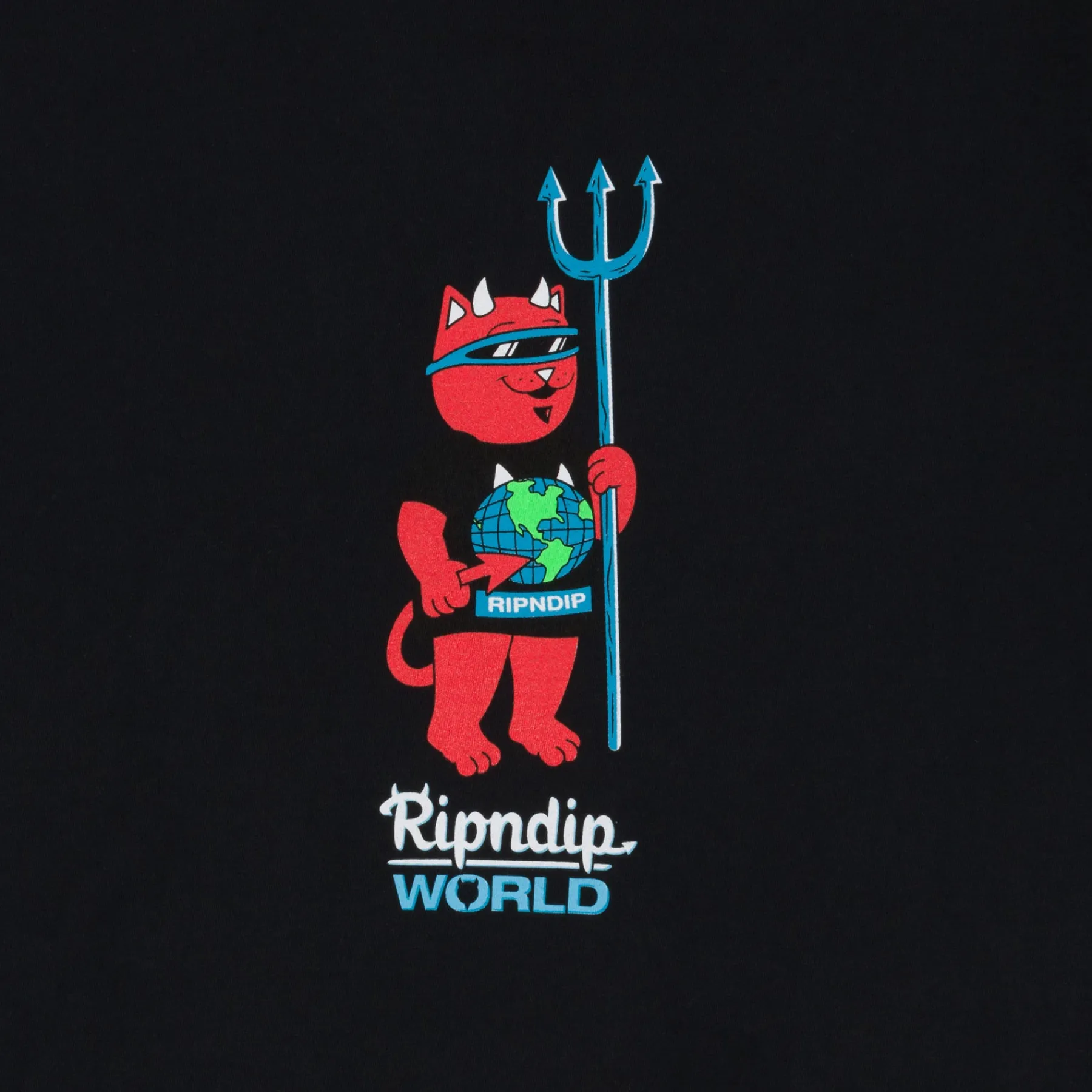 Ripndip Short Sleeve Tees|Stocking Stuffers<DevilNerm World Tee (Vintage Black)