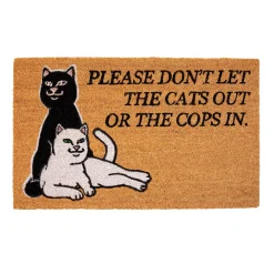 Ripndip Home Goods|Rugs<Don't Let The Cops In Rug (Brown)