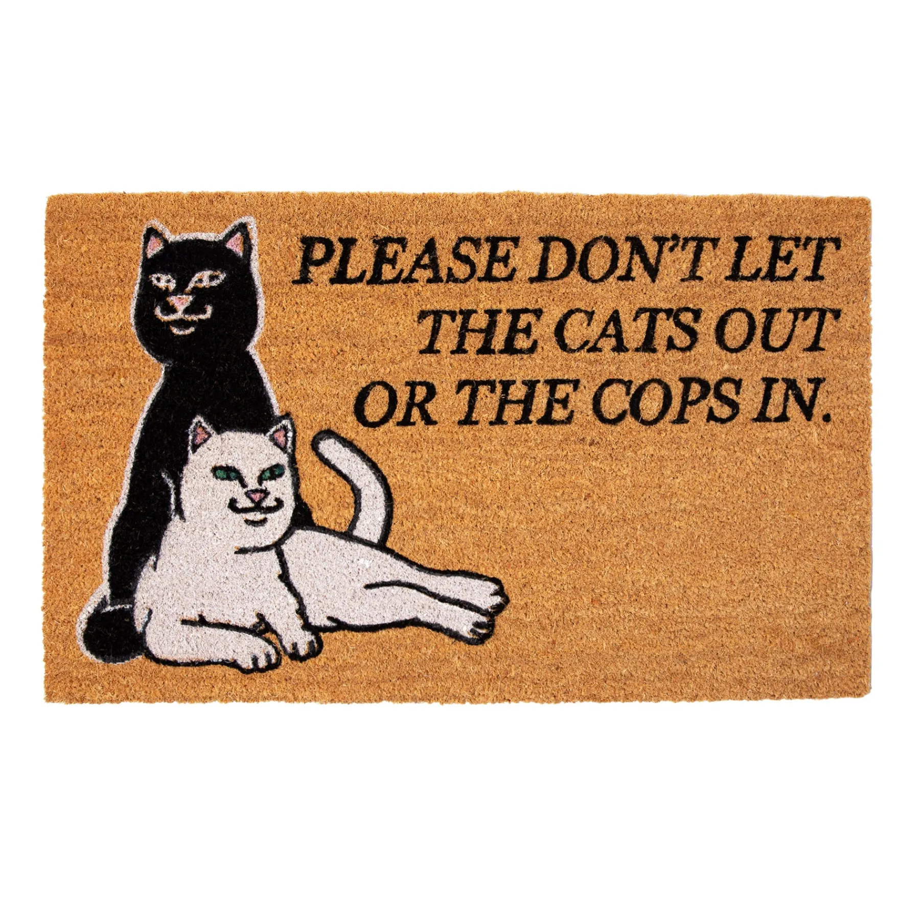 Ripndip Home Goods|Rugs<Don't Let The Cops In Rug (Brown)