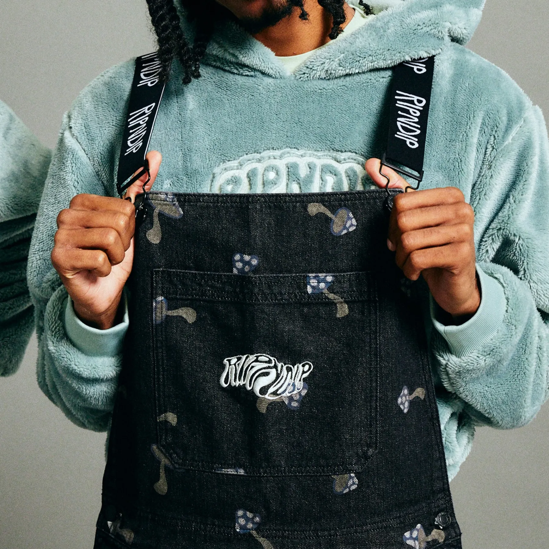 Ripndip Pants|Overalls<Euphoria Denim Overalls (Black)