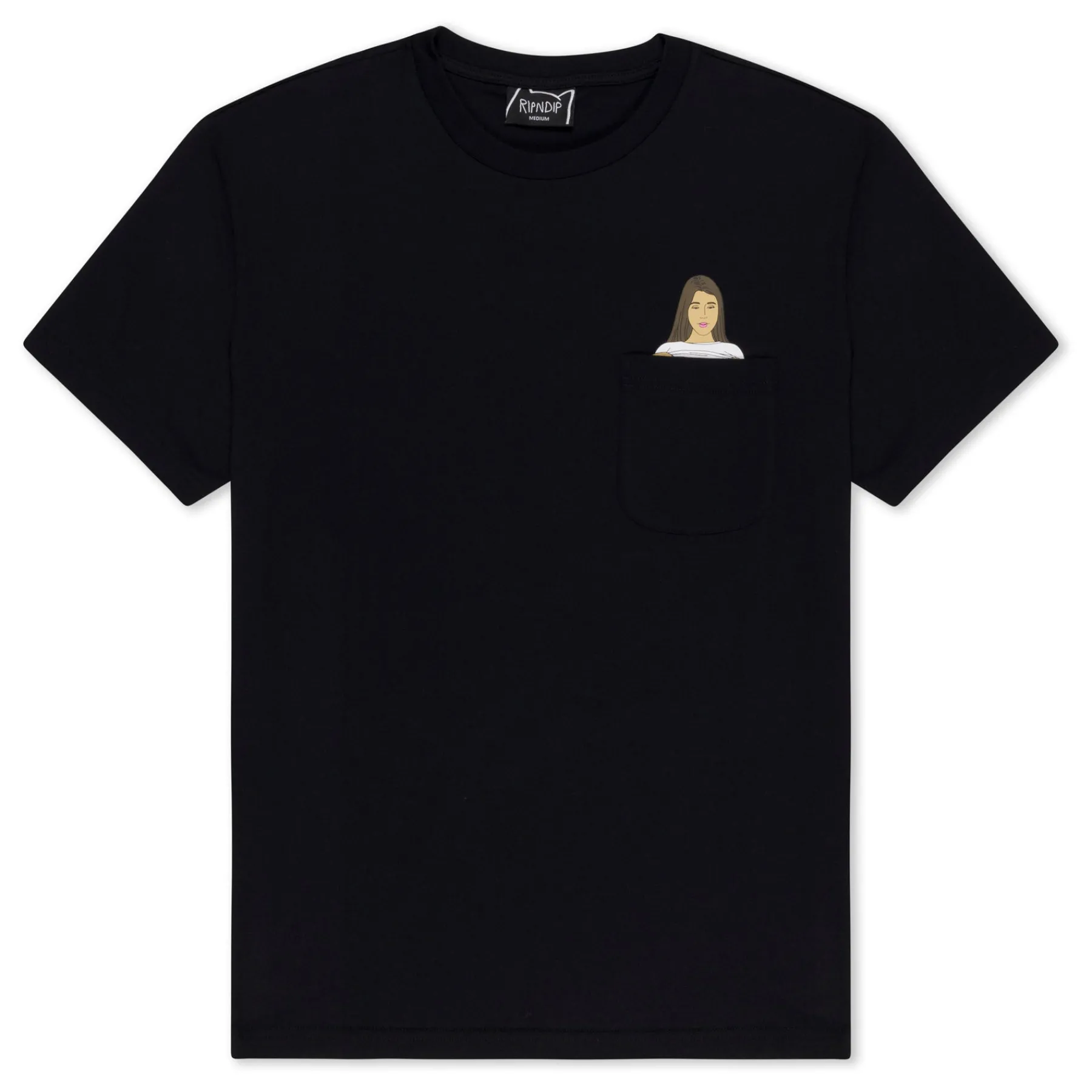 Ripndip Short Sleeve Tees<Flashing Kittys Pocket Tee (Black)