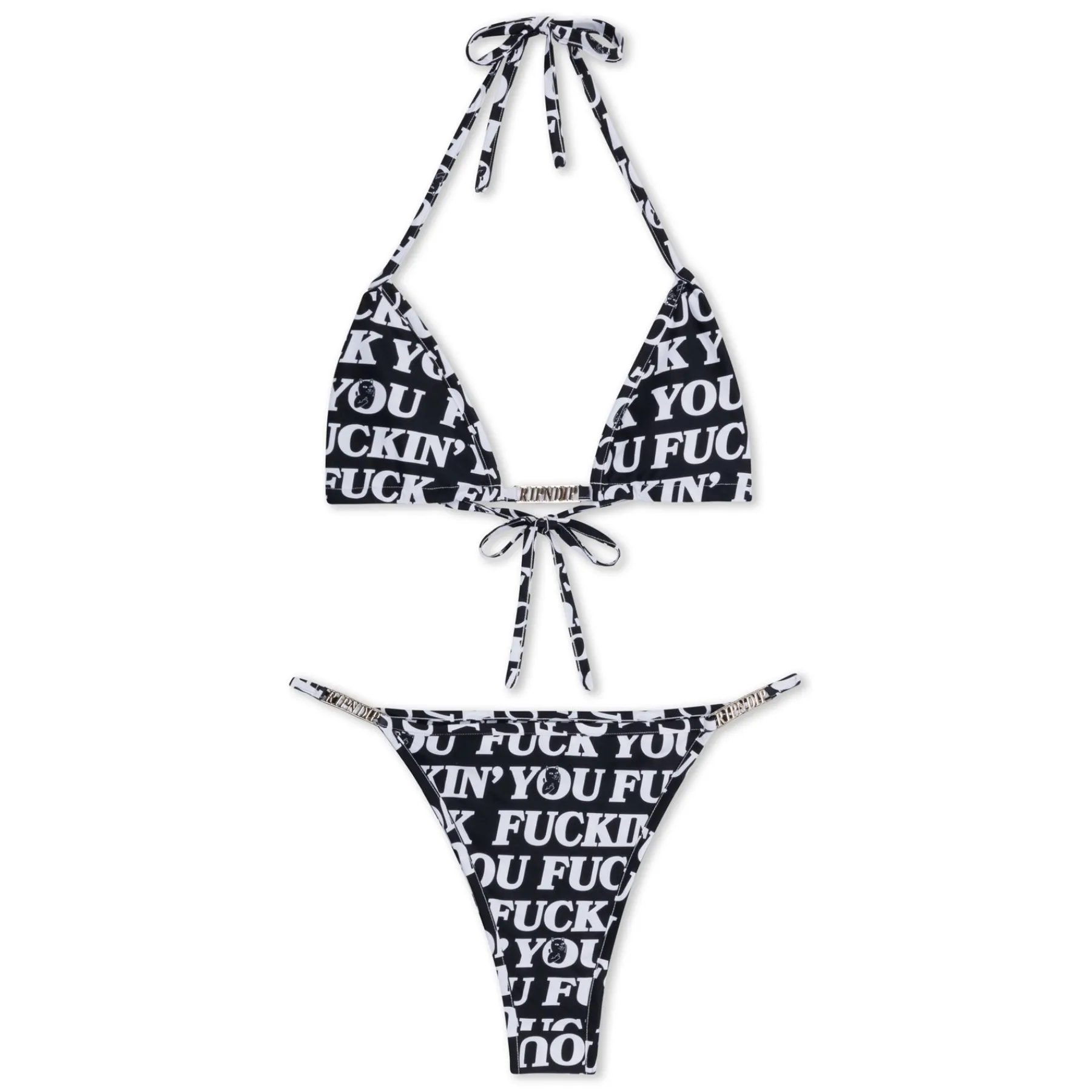 Ripndip Womens|Womens<Fuckin Fuck 2 Piece Bikini (Black)