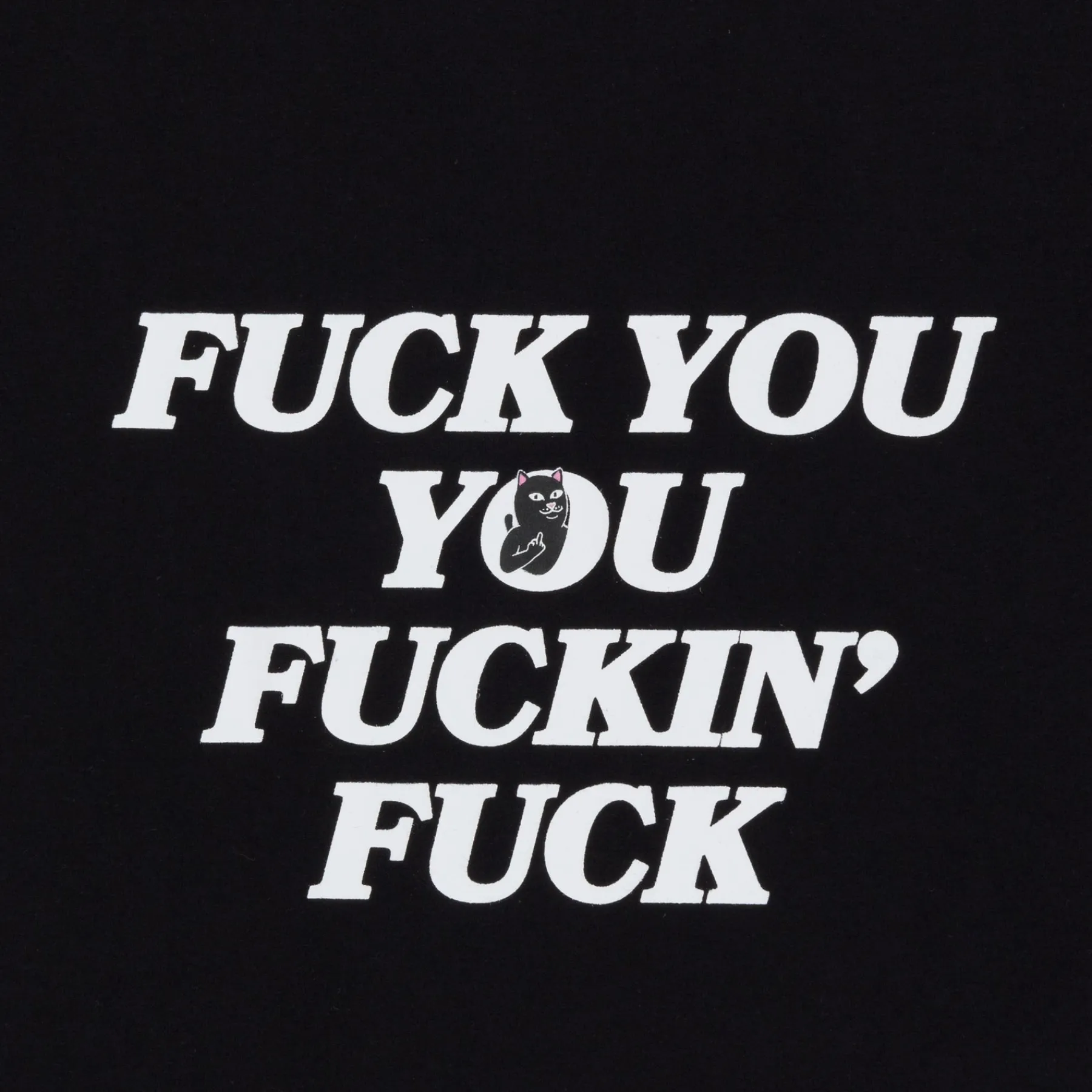 Ripndip Womens|Womens<Fuckin Fuck Cropped Ringer Tee (Black/White)