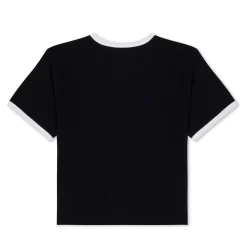 Ripndip Womens|Womens<Fuckin Fuck Cropped Ringer Tee (Black/White)