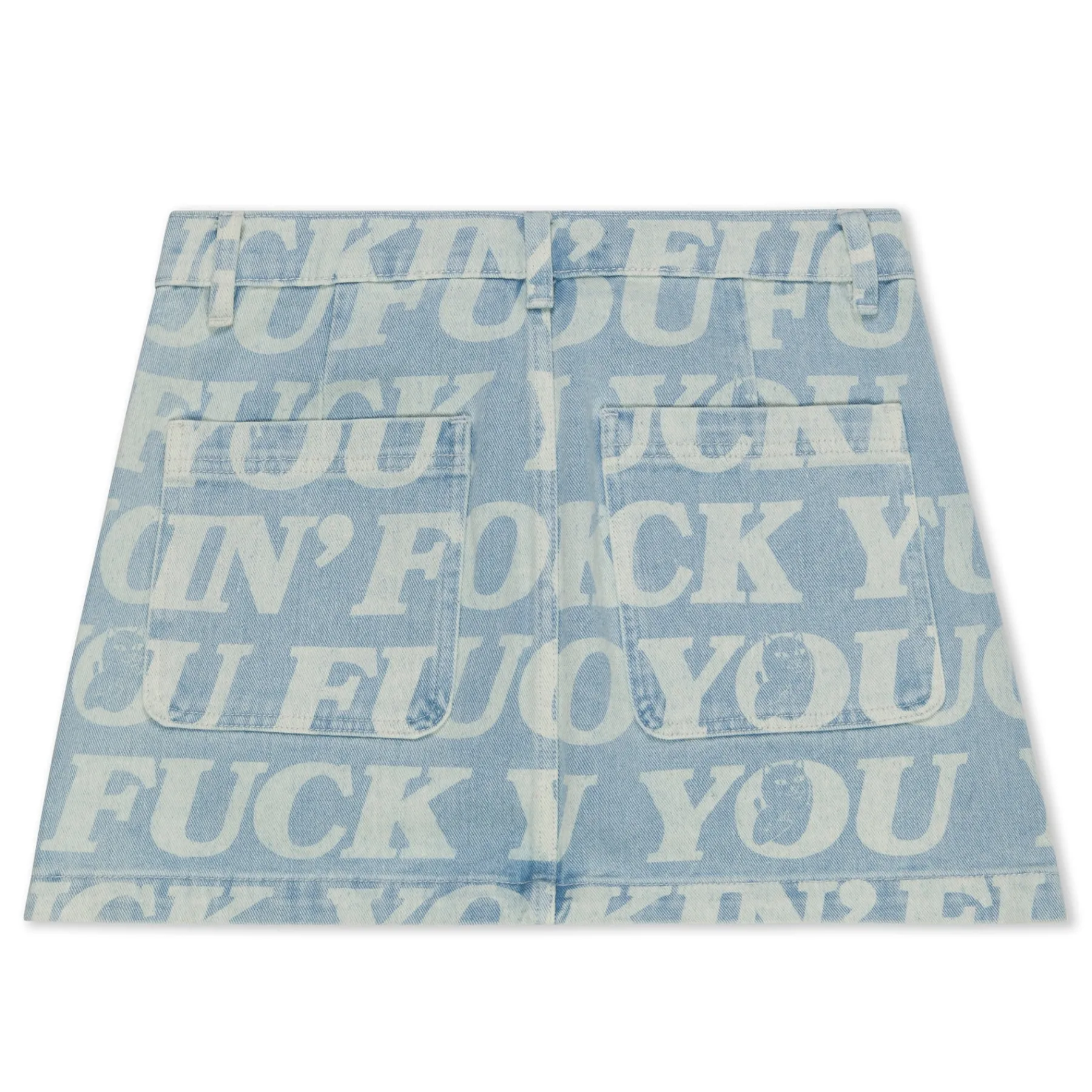 Ripndip Womens<Fuckin Fuck Denim Mini Skirt (Light Wash )
