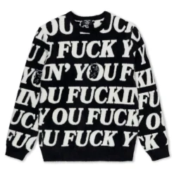 Ripndip Knits / Sweaters<Fuckin Fuck Mohair Sweater (Black)