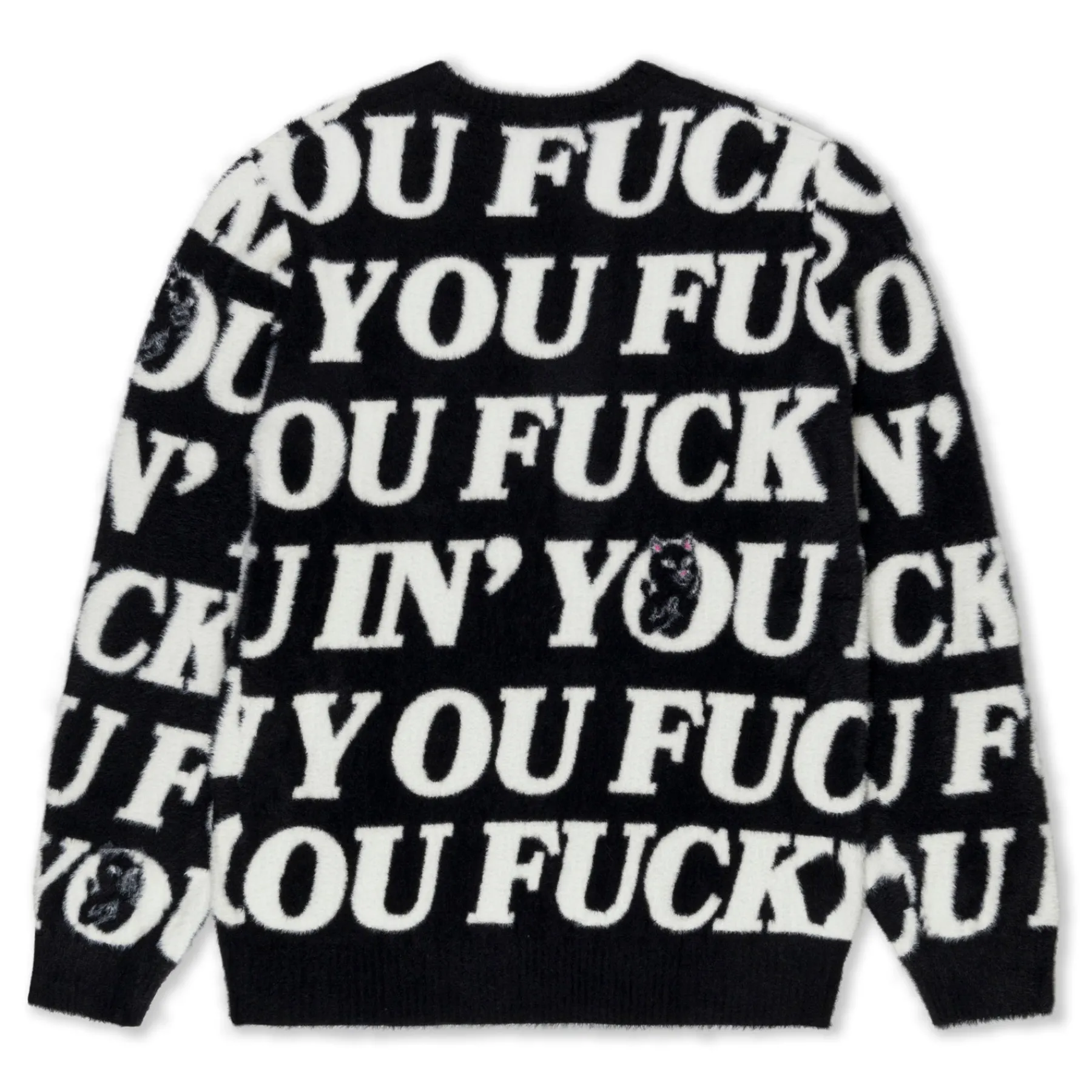 Ripndip Knits / Sweaters<Fuckin Fuck Mohair Sweater (Black)