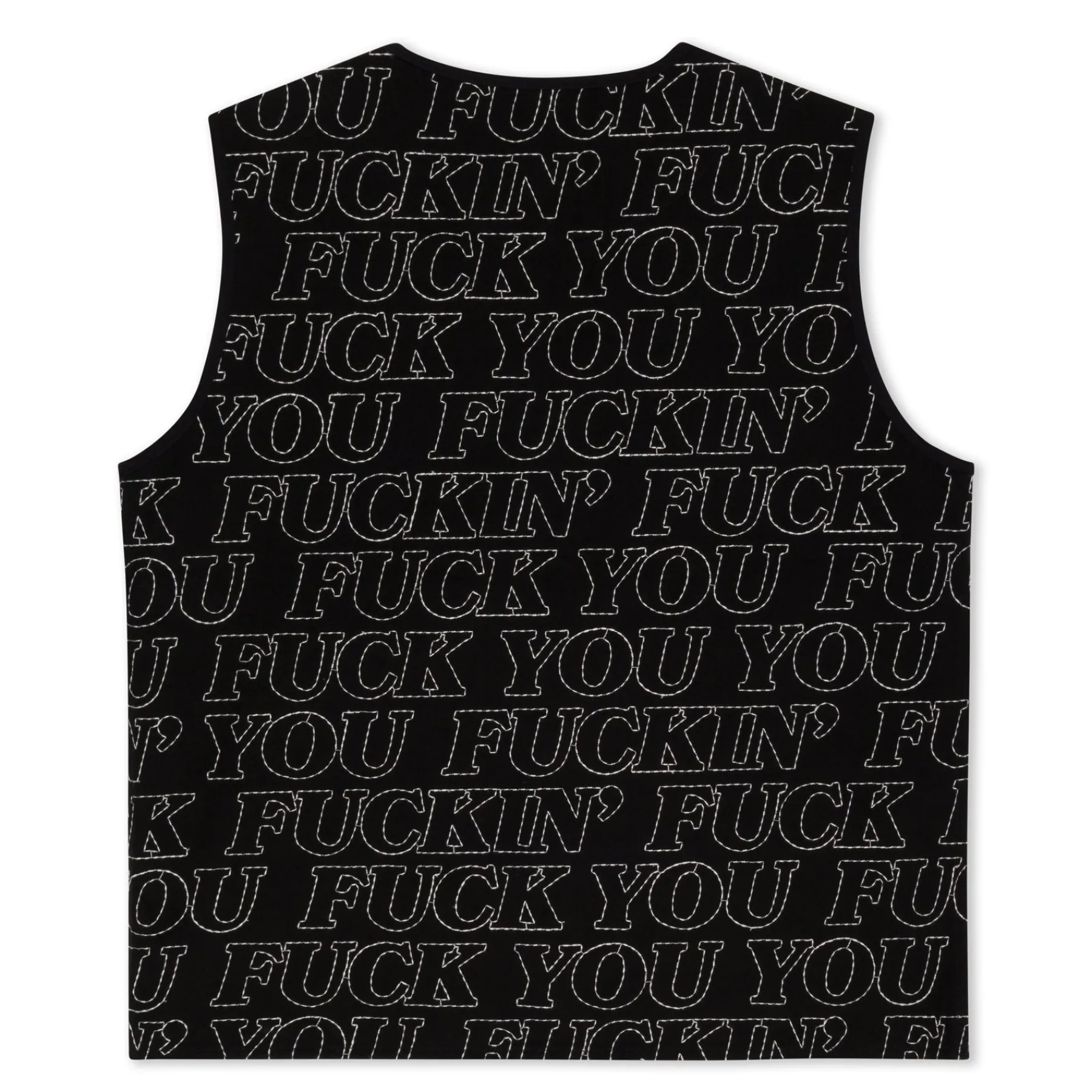 Ripndip Knits / Sweaters<Fuckin Fuck Quilted Vest (Black)
