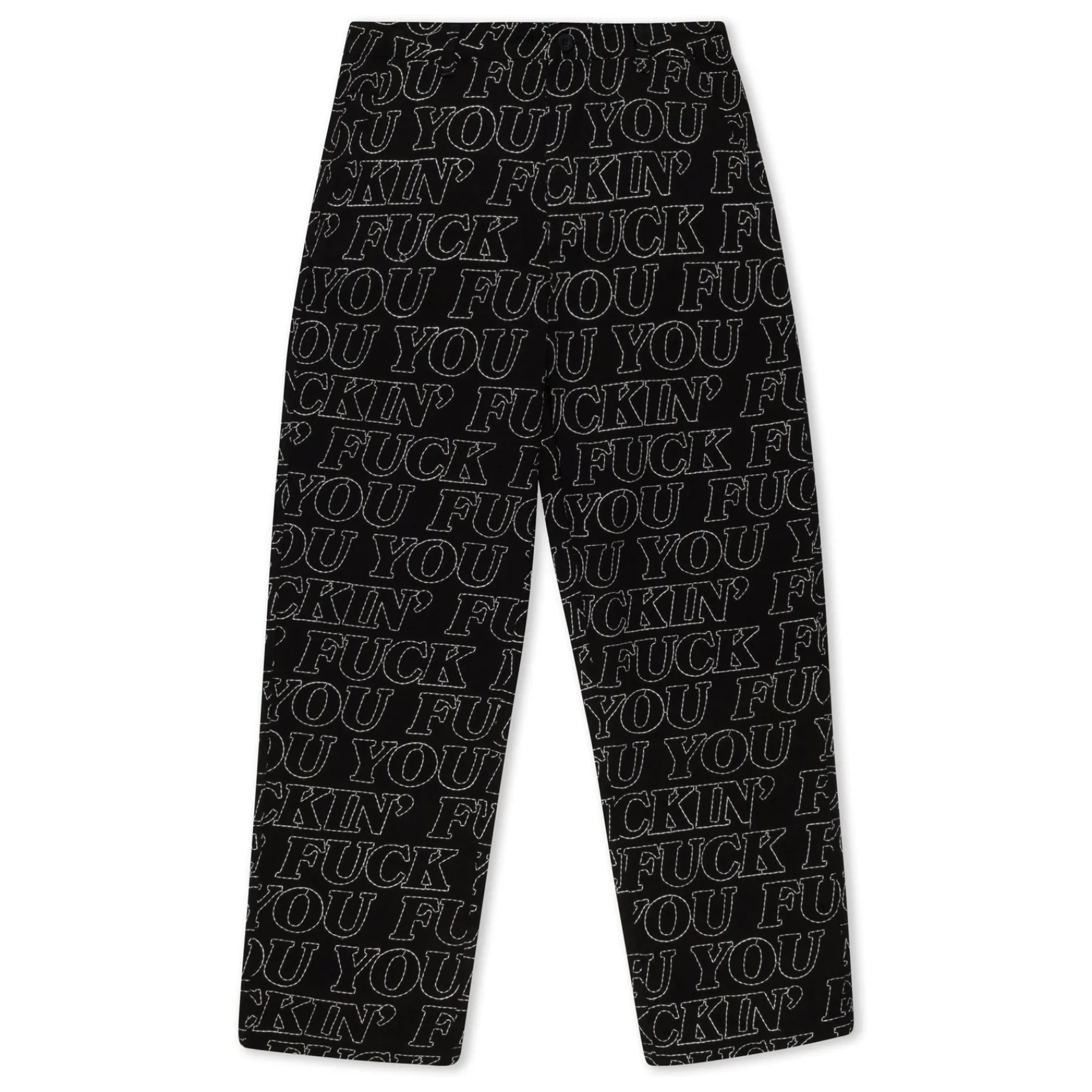 Ripndip Pants<Fuckin Fuck Quilted Wide Leg Pants (Black)