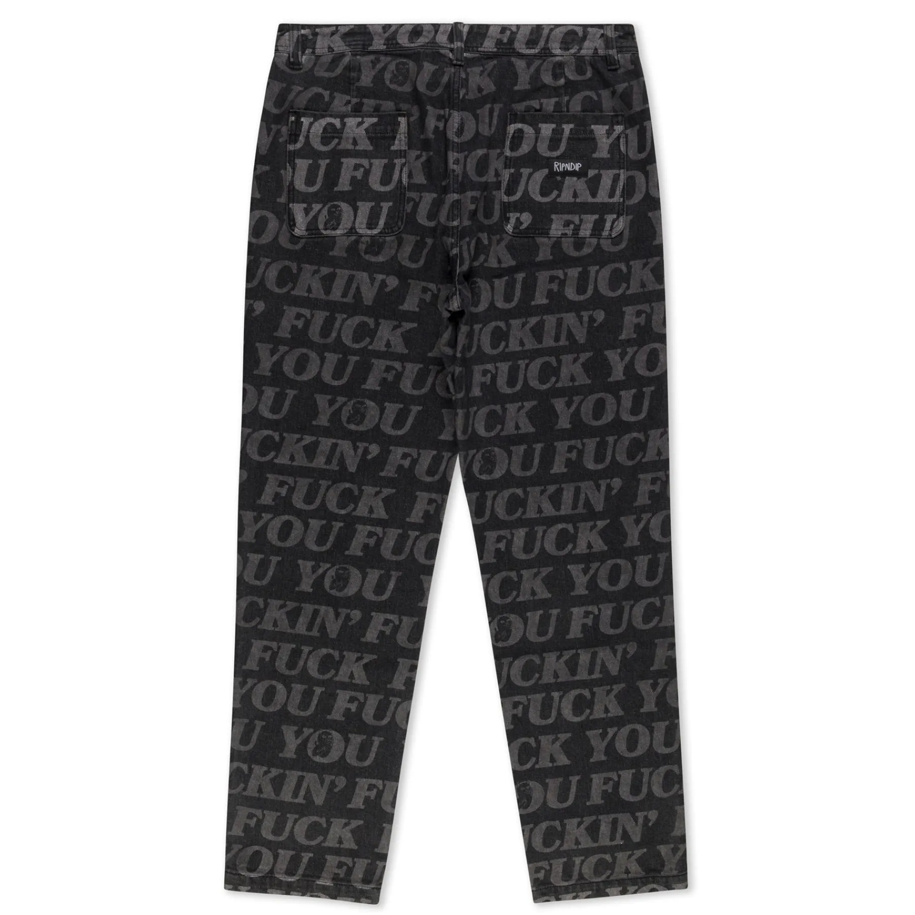 Ripndip Pants<F.U.F.F. Washed Denim Pants (Black)