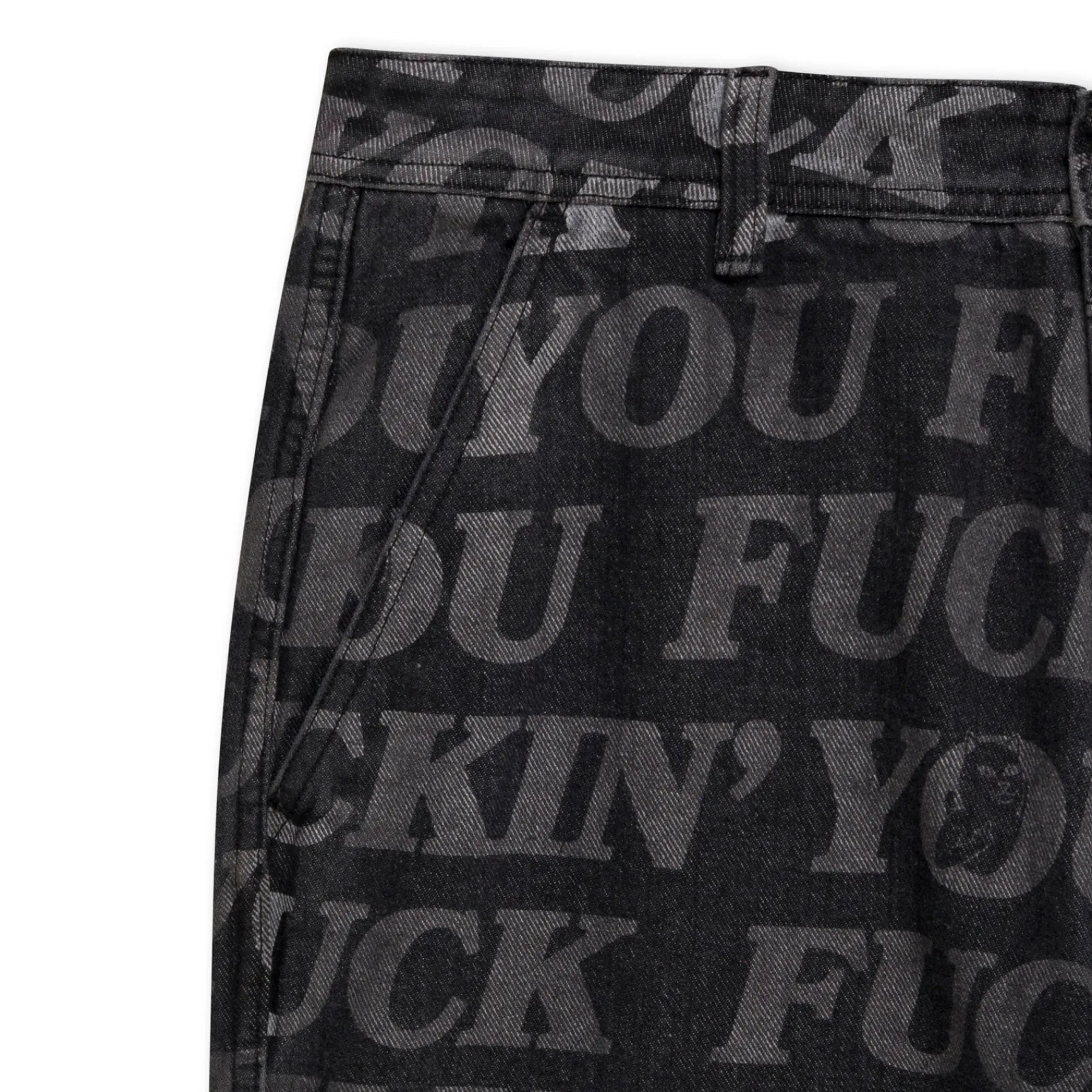 Ripndip Pants<F.U.F.F. Washed Denim Pants (Black)