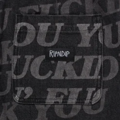 Ripndip Pants<F.U.F.F. Washed Denim Pants (Black)