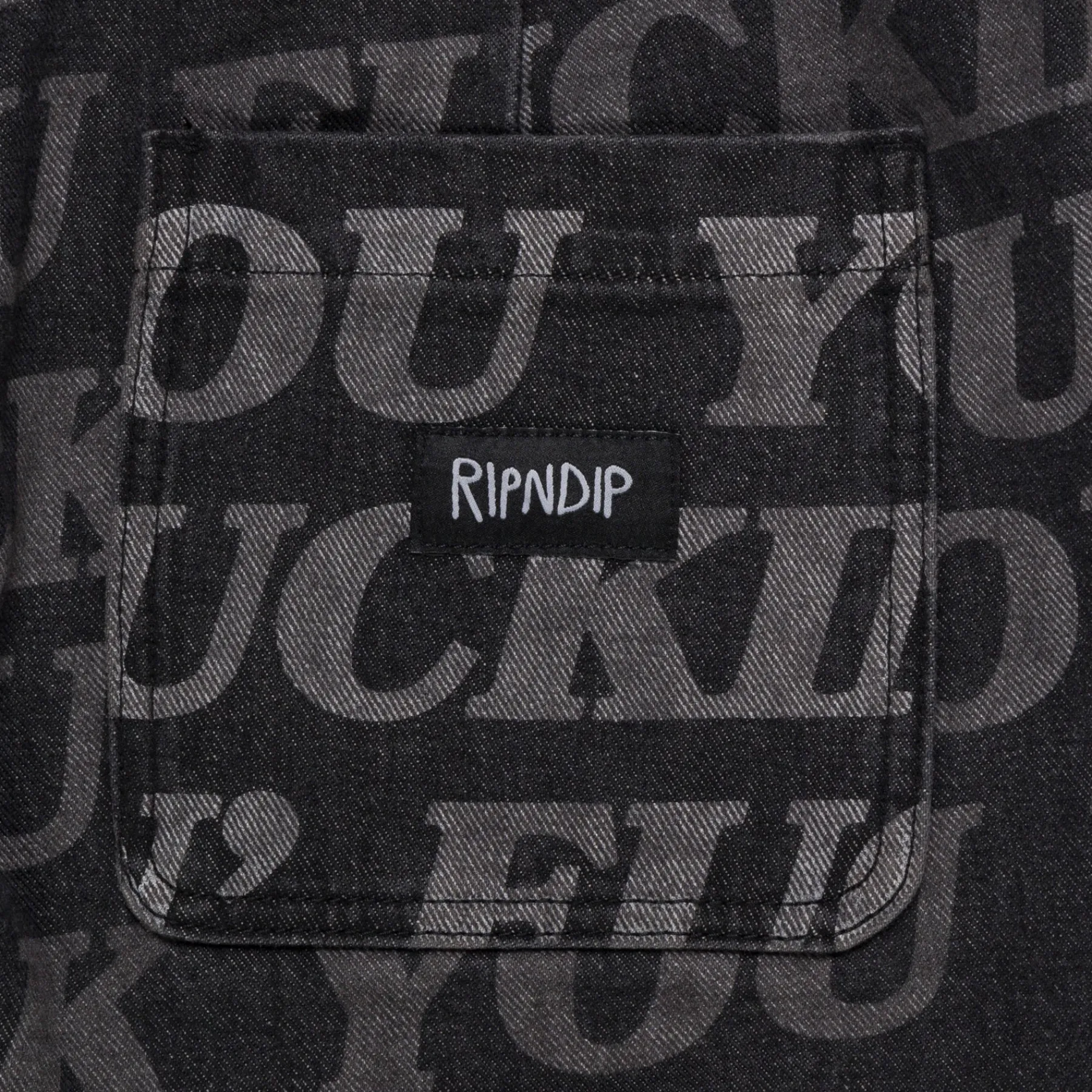 Ripndip Pants<F.U.F.F. Washed Denim Pants (Black)