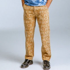 Ripndip Pants<F.U.F.F. Washed Denim Pants (Light Brown Denim)