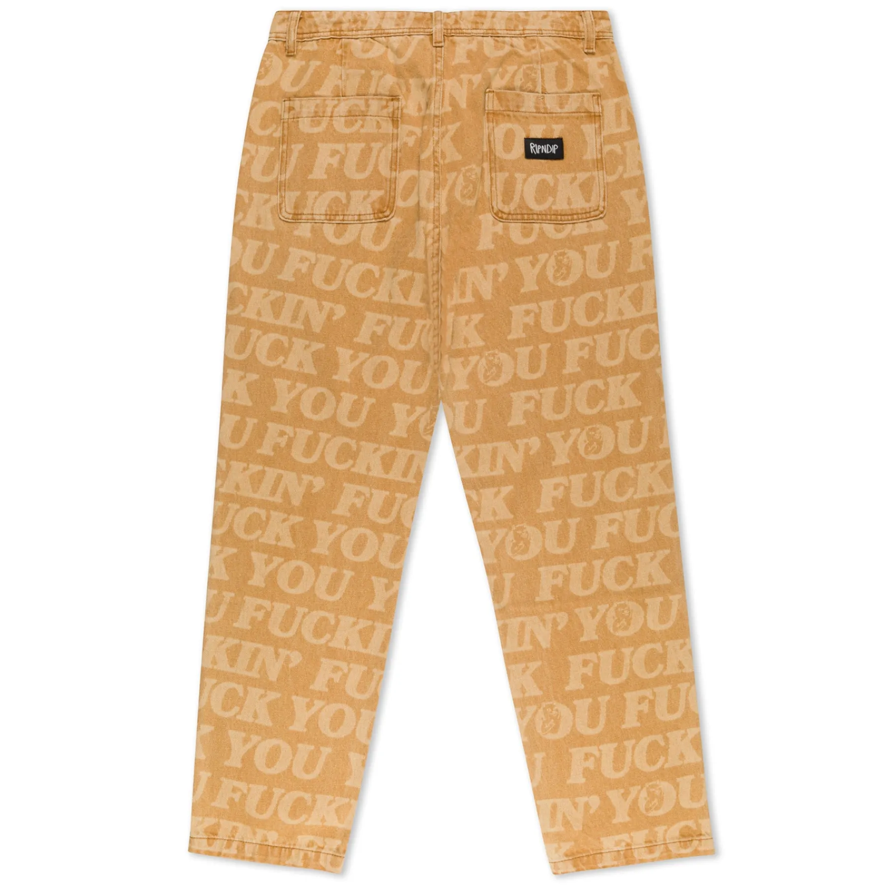Ripndip Pants<F.U.F.F. Washed Denim Pants (Light Brown Denim)