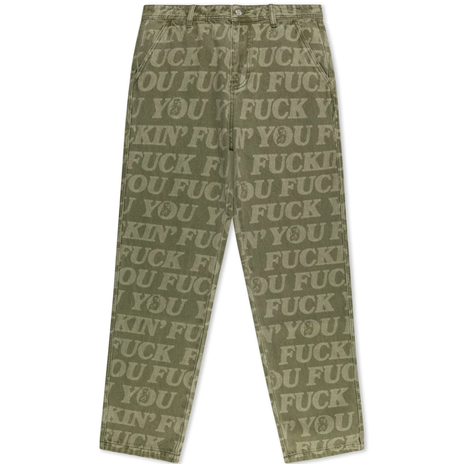 Ripndip Pants<F.U.F.F. Washed Denim Pants (Light Olive Denim)