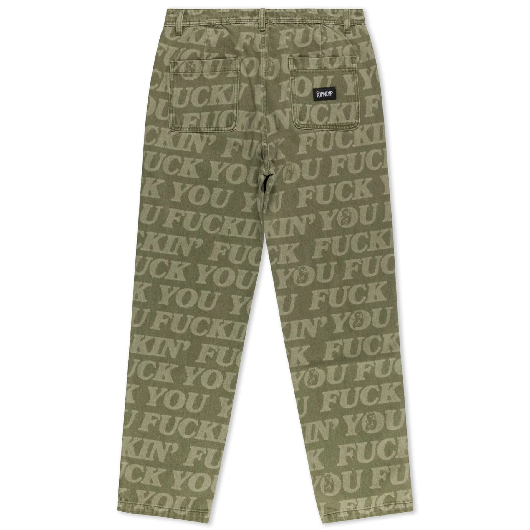 Ripndip Pants<F.U.F.F. Washed Denim Pants (Light Olive Denim)