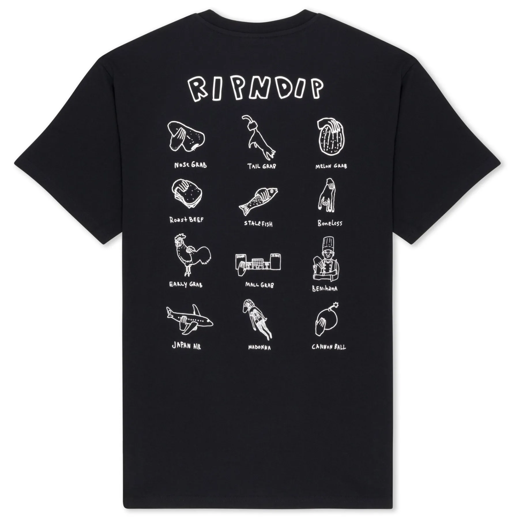 Ripndip Short Sleeve Tees|Stocking Stuffers<Grabs Tee (Black)