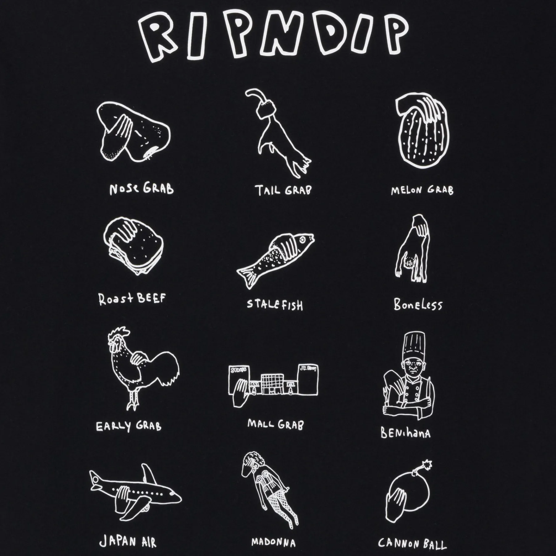 Ripndip Short Sleeve Tees|Stocking Stuffers<Grabs Tee (Black)