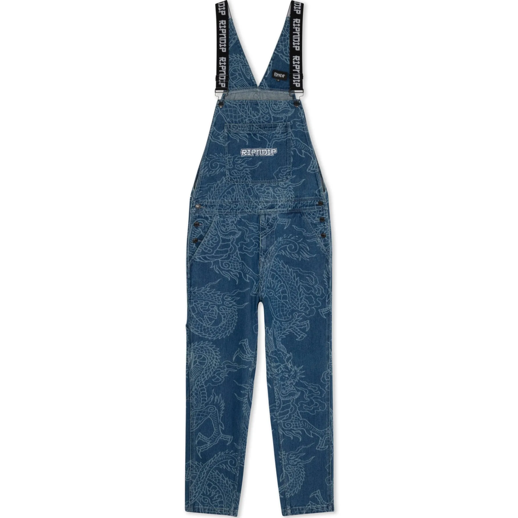 Ripndip Pants|Overalls<Haku Denim Overalls (Dark Wash)