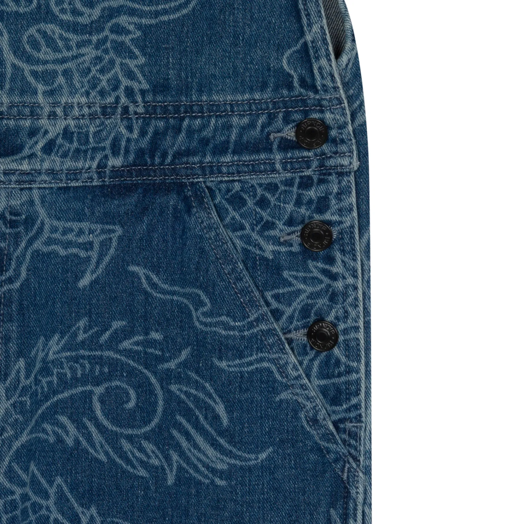 Ripndip Pants|Overalls<Haku Denim Overalls (Dark Wash)