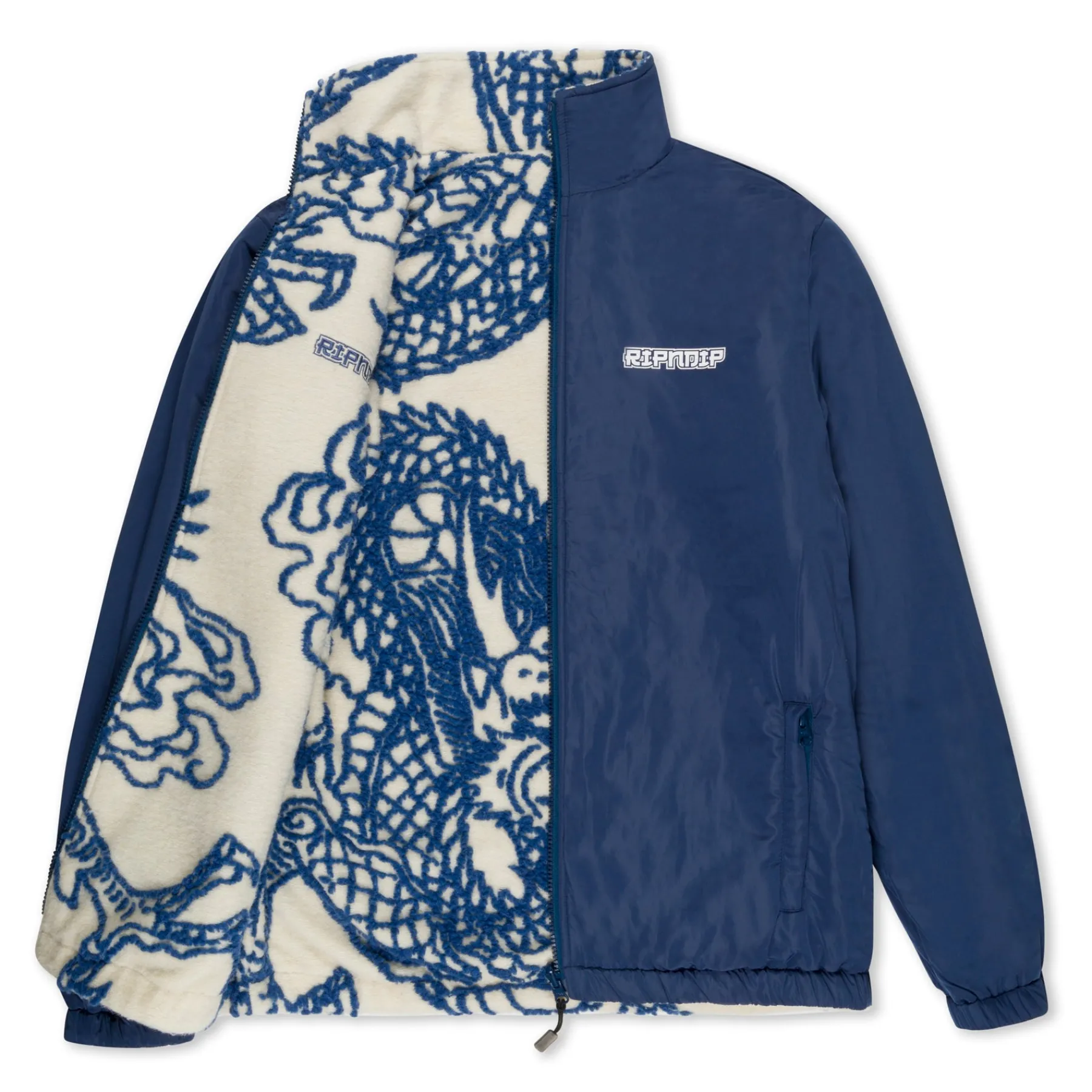 Ripndip Jackets<Haku Reversible Jacket (Off White/Navy)