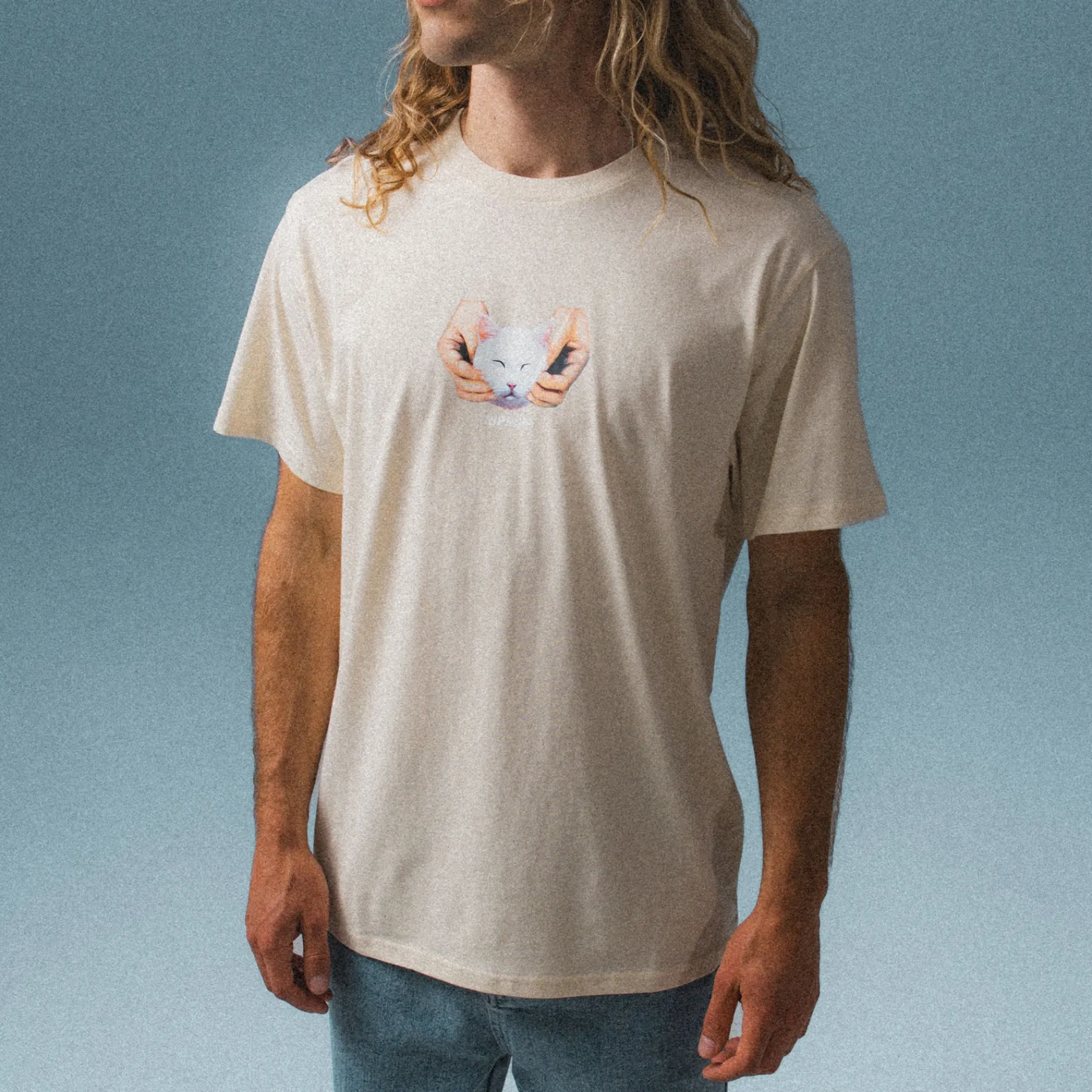 Ripndip Short Sleeve Tees|Stocking Stuffers<Happy Kitty Tee (Natural)