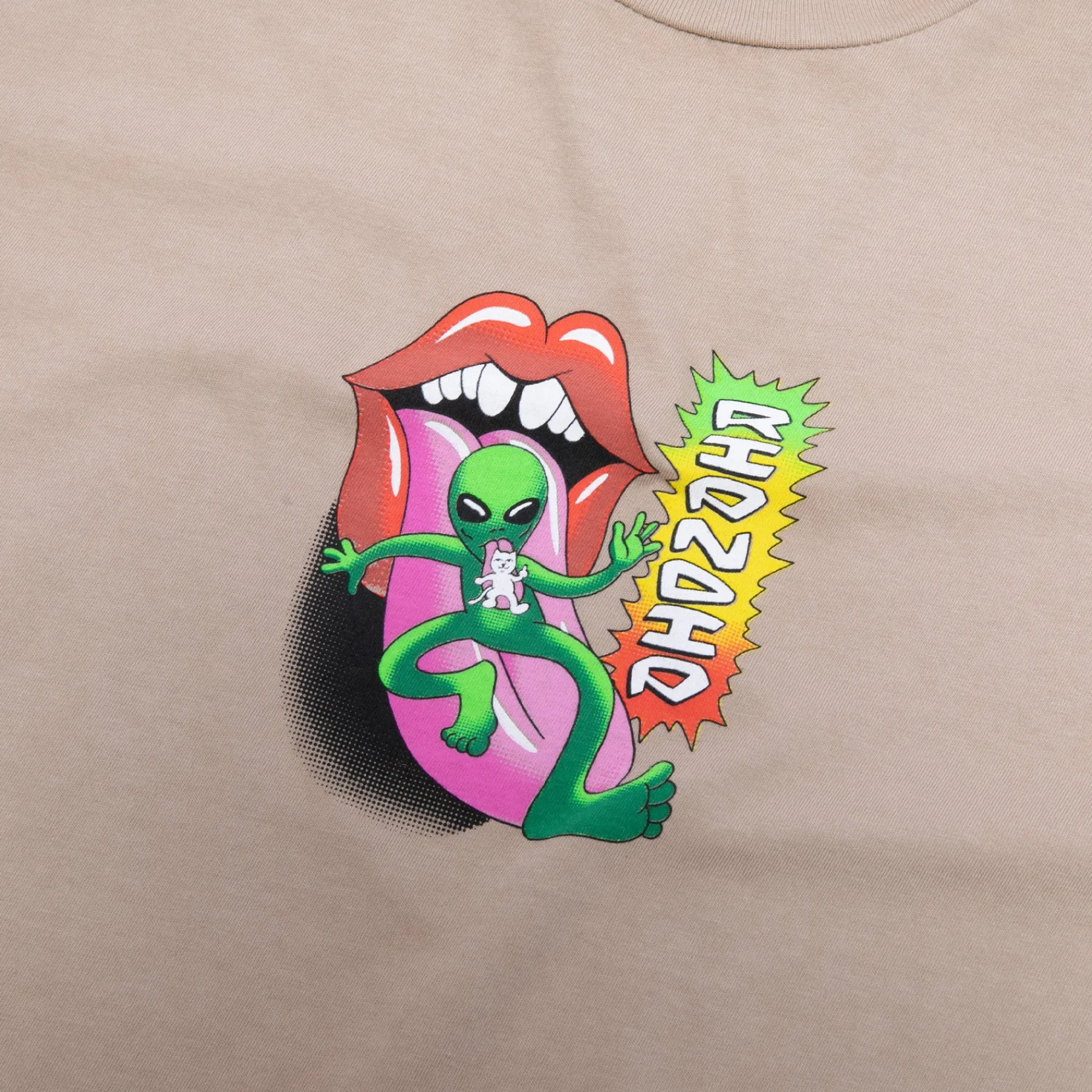 Ripndip Short Sleeve Tees|Stocking Stuffers<Happy Lickin Tee (Almond)