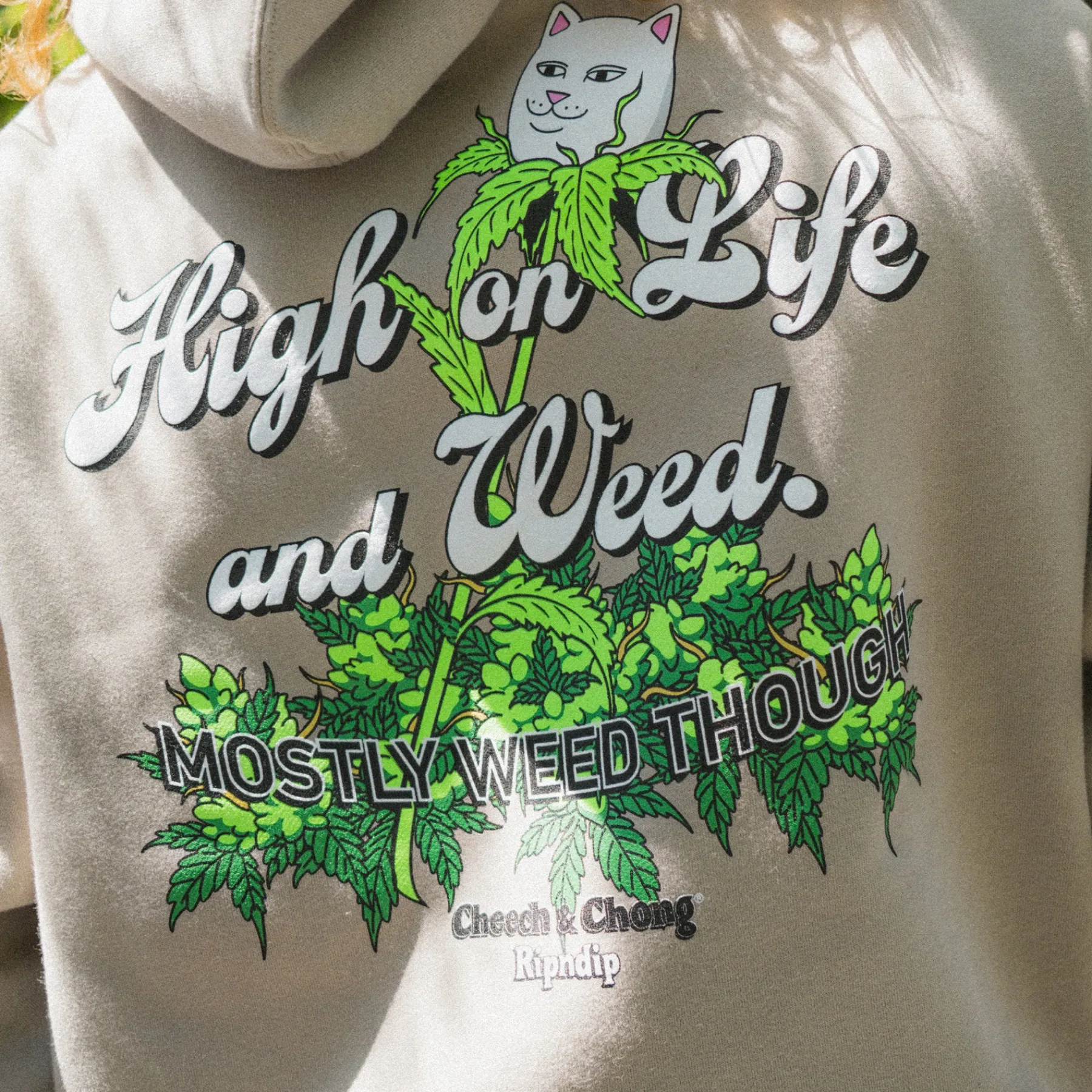 Ripndip Hoodies / Crewnecks<High On Life 420 Hoodie (Cement)