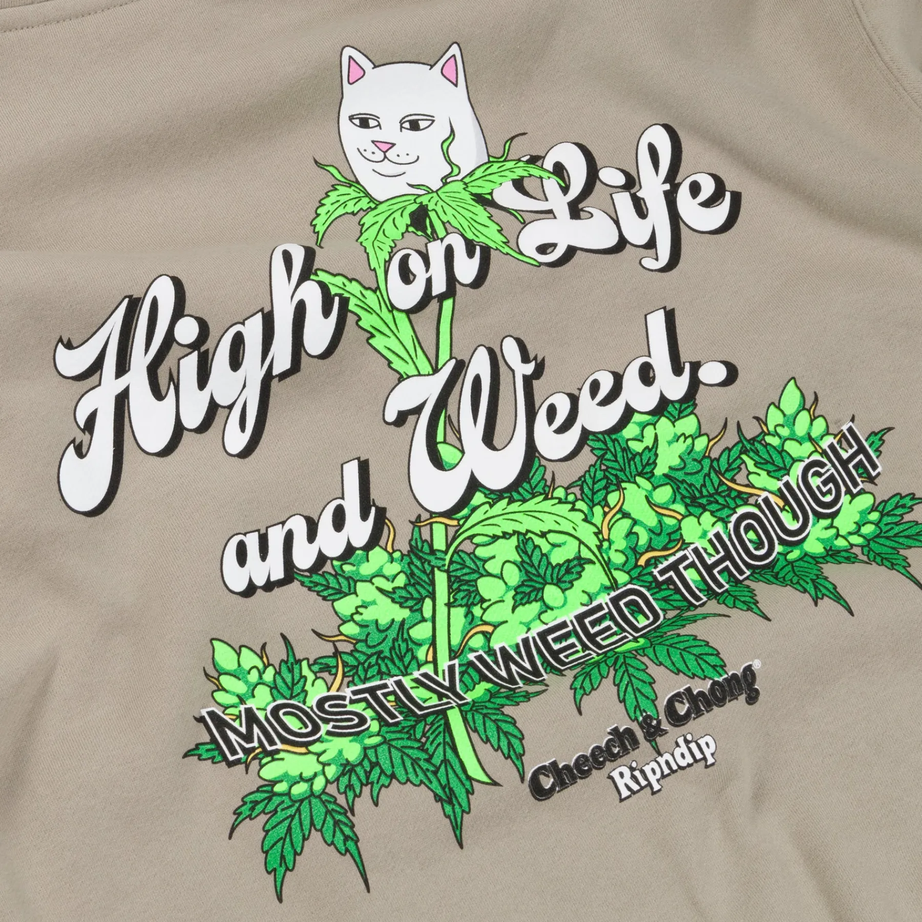 Ripndip Hoodies / Crewnecks<High On Life 420 Hoodie (Cement)